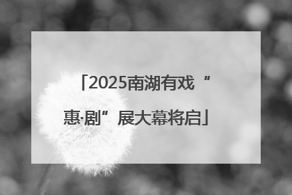 2025南湖有戏“惠·剧”展大幕将启